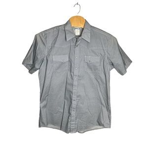 Wrangler Wrancher Men’s Western Pearl‎ Snap Button Up Short Sleeve Shirt Sz XLT